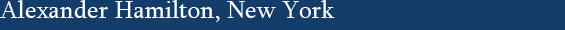 Alexander Hamilton, New York