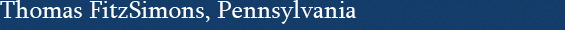 Thomas Fitzsimons, Pennsylvania